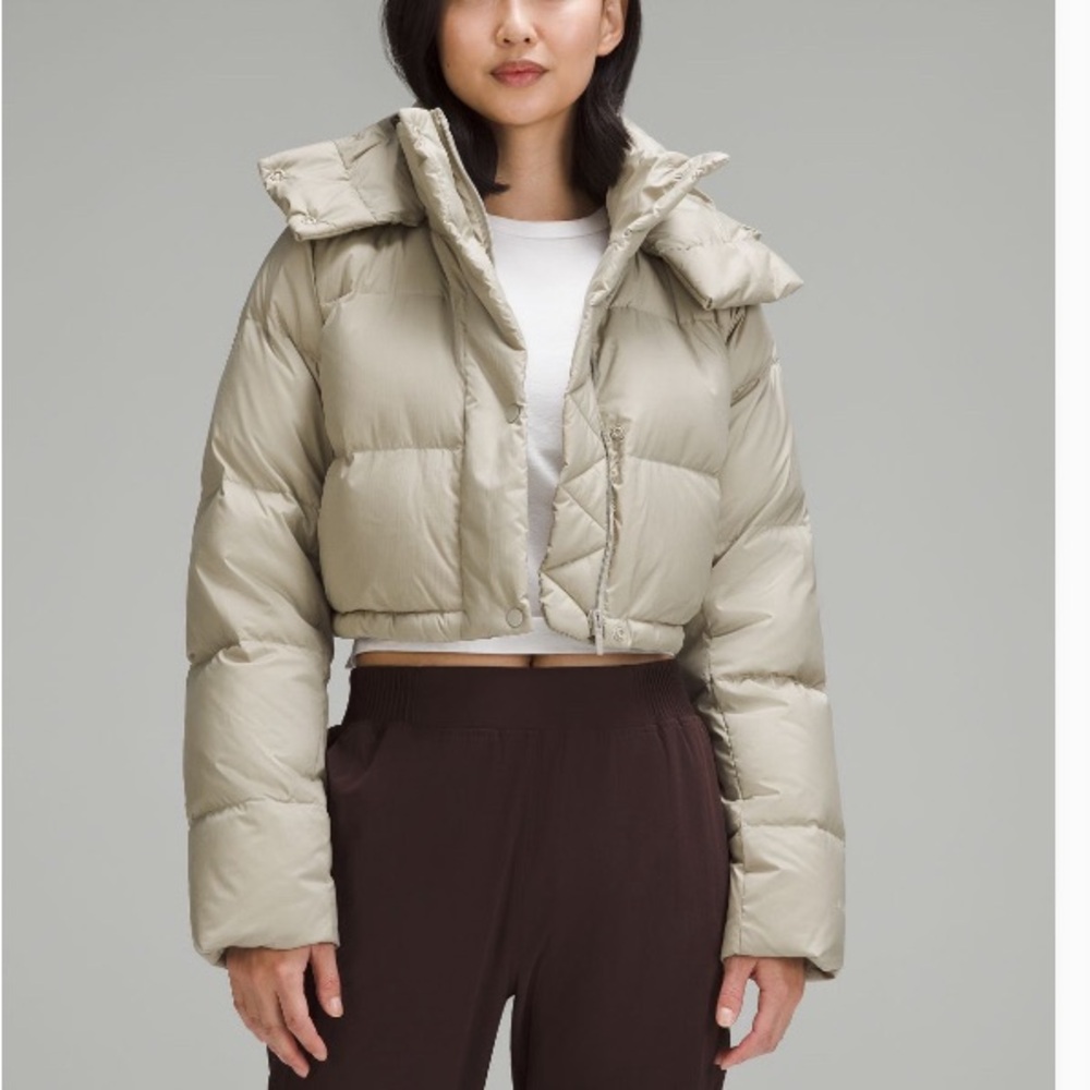 lululemon Wunder puff cropped Cream Jacket